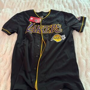 Black Lakers Button-Up Jersey